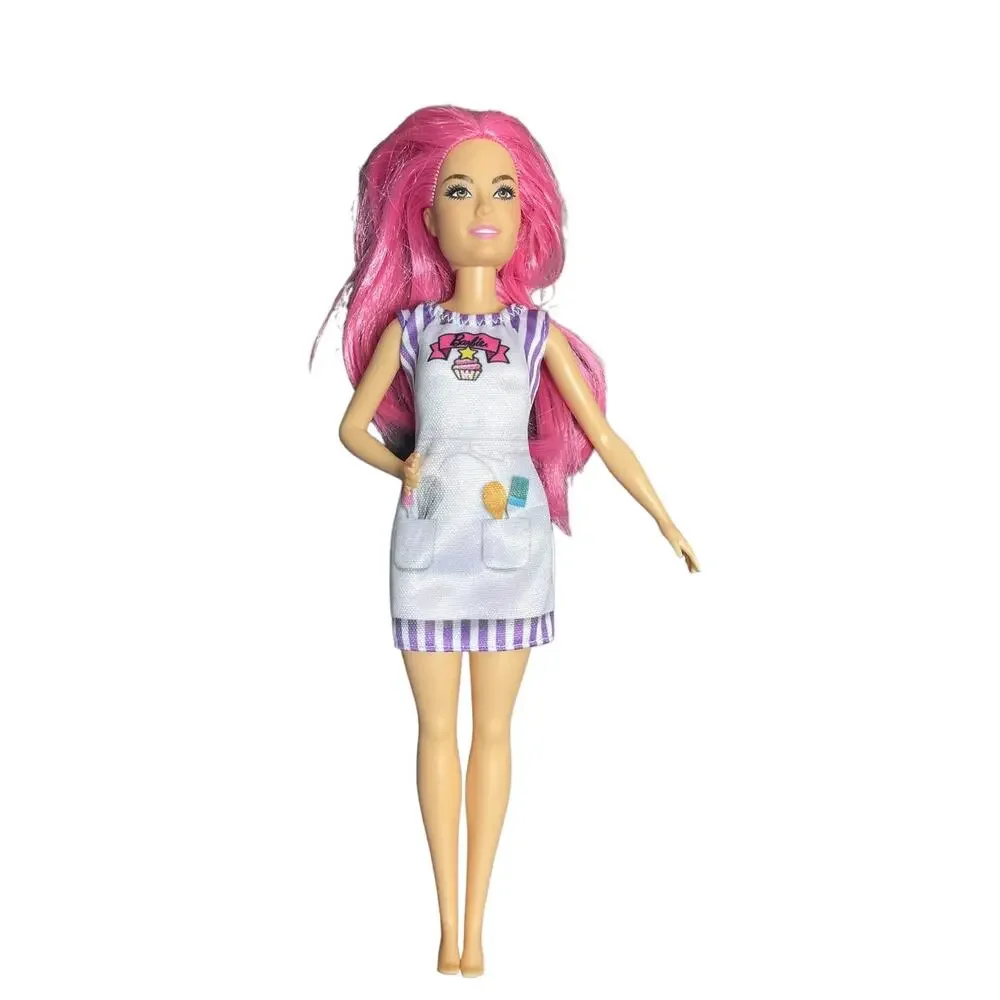 Barbie Lot of 2 Pink Hair Fashion Dolls Girl 2015 2019 Mattel Modern Fashionista